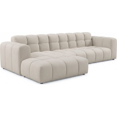 Selsey Boloon - Ecksofa L-Form, 3-Sitzer, links, Samt Greige, 300 cm (1/4)