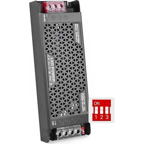 LED Transformer 220V 24V 200W Power Supply Low Voltage Driver 220V AC to 24V DC 8.3A Ultra Thin Converter Transfo Constant Indoor Transformer for LED Strip Light (1/5)