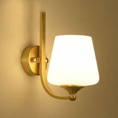 Applique murale country américaine tout en cuivre, pour salon, fond de télévision, anti-corrosion, antirouille, lampe de chevet pour chambre à coucher (1/4)