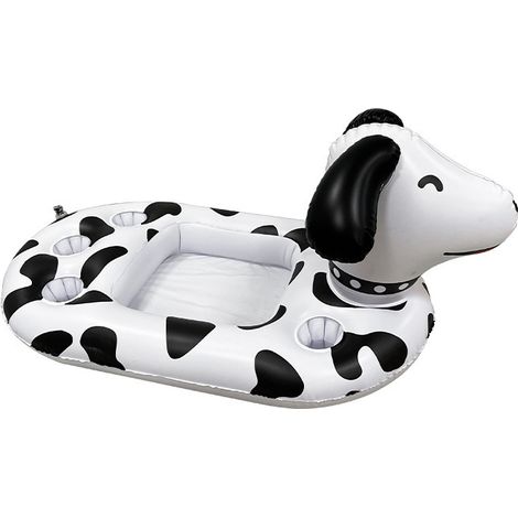 Cubo de hielo de PVC, barra de hielo inflable para agua, soporte de bebidas portátil flotante para fiestas de cachorros, posavasos porosos, 85 x 50 cm (1/5)