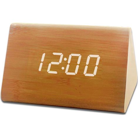 Réveil Numérique LED - Horloge de Table Digitale avec 3 Alarmes - Rechargeable par USB - Luminosité et Volume Réglables - Affichage Clair pour un Réveil Facile (1/5)
