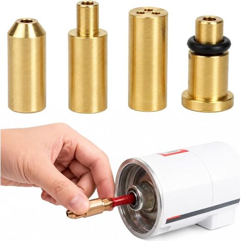 Set mit 4 Gasnachfülladaptern aus Messing für ST Dupont Line 2 Feuerzeuge, kompatibel mit Standard-Feuerzeuggas, Ersatz-Gaskartuschenadapter (1/5)