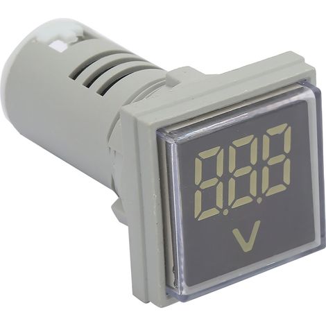 60-500V Quadratisches LED-Display Wechselspannungssignalanzeige Digitales Voltmeter (Weiß) (1/5)