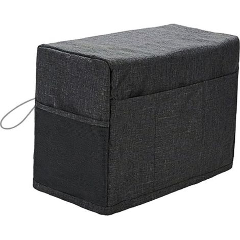 1 copertura antipolvere nera per macchina da cucire 46 × 21 × 32 cm Copertura antipolvere pieghevole per macchina da cucire Antipolvere, antigraffio, impermeabile Salvaspazio (1/5)
