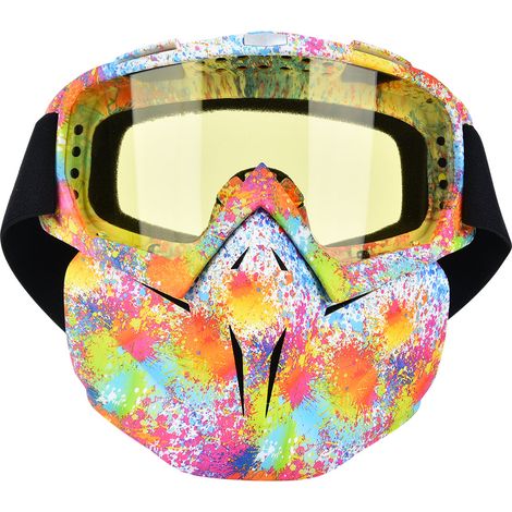 Masque de protection anti-buée et anti-vent pour cyclisme extérieur, lunettes de sécurité jaunes (1/5)