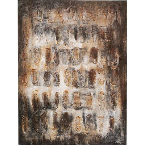 Toile murale Shadows, marron, 120 x 90 cm, peinture sur toile, cadre en bois massif, peinture acrylique, détails peints à la main, abstrait, moderne, salon (1/5)