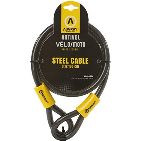 AUVRAY SC180AUV12 STEEL CABLE, NOIR, TAILLE UNIQUE