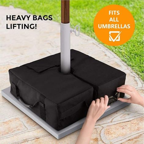 1 PCS (Noir) Sac de Sable de Poids Gazebo Jambe de Tente Sacs de Sable Base Lestée Parapluie Extérieur Sac de Sable Tentes Coupe-Vent Sac de Sable Fixe pour Ancrer Auvent Tente Pare-Soleil (1/5)
