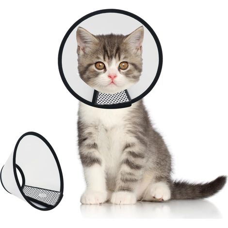 Dog Cone After Surgery, Adjustable Pet Recovery Collar for Dogs and Cats, Plastic Elizabethan Neck E-Collar Stop Licking Wounds (1/5)
