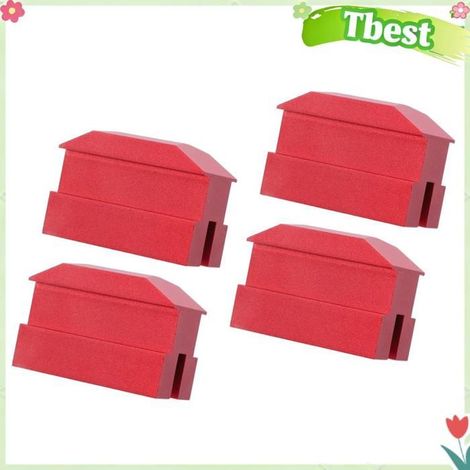 Tbest Coussin de levage de cric Lot de 4 Coussinets de Levage pour Cric, Boulons en Aluminium Rouge anodisé sur les moto cric (1/5)