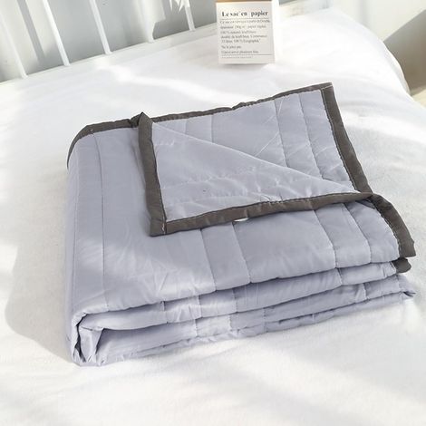 Couverture de glace d'été, couverture rafraîchissante pour dormir, légère et rafraîchissante pour les dormeurs chauds, lavable, pour canapé et lit (gris, 140 x 200 cm) (1/5)