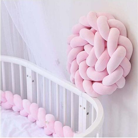 3M Geflochtener Bettumrandungsschutz, Rosa, Babybettumrandung (1/5)