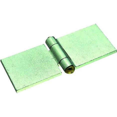 Charnière à souder 3 nœuds acier zingué blanc diamètre 12 mm 35 x 90 x 5,2 mm - TORBEL INDUSTRIE