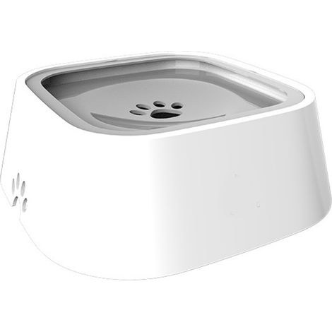 Filiyano-Gamelle d'eau créative pour animaux de compagnie, anti-éclaboussures, distributeur d'eau pour chiens, bol à boire lentement, grise (1/5)