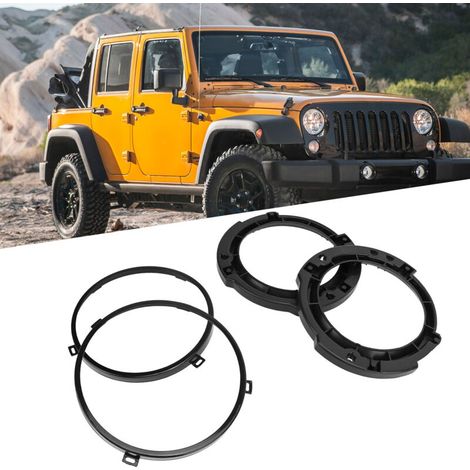 Supporto di montaggio per faro rotondo da 7 pollici in metallo nero per Jeep Wrangler JK 2007-2017 (1/3)