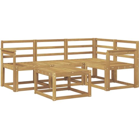 Conjunto de sofás de exterior 5 pcs Blanco 59 x 59 x 37 cm vidaXL (1/5)
