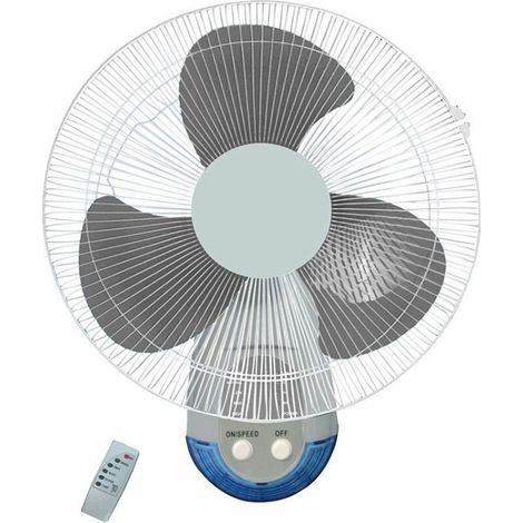 Ventilatore da parete 45W con telecomando, 48x43x30 cm, Suinga