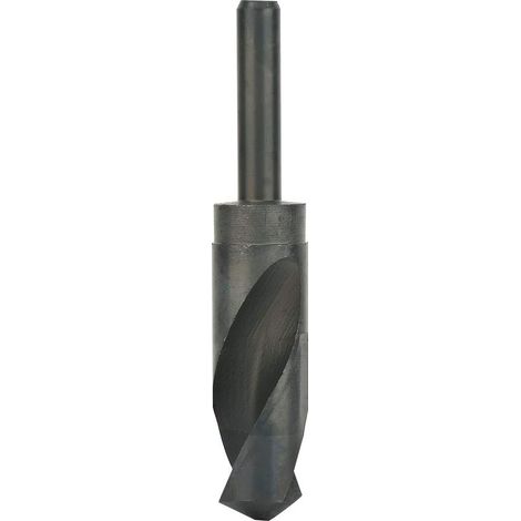 LYXCAMES Bohrer mit reduziertem Schaft, schwarze Spiralbohrer aus Schnellarbeitsstahl mit 1/2 Zoll geradem Schaft, Hartmetallbohrer für Stahl, Metall, Kupfer, Kunststoff, Holz (28 mm) (1/5)