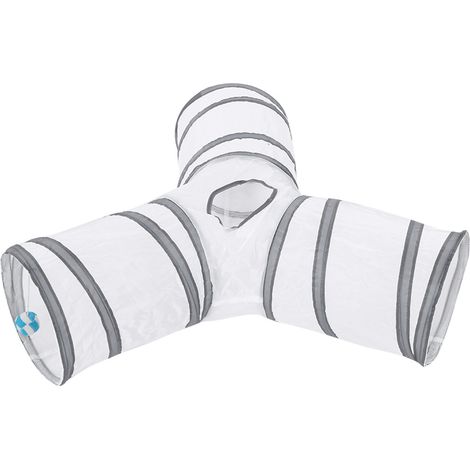 Tunnel pour Chat à 3 Voies, Jouet Pliable et Interactif pour Lapins Chatons Petits Chiens(01) (1/5)