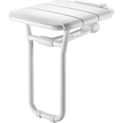 Asiento de ducha plegable de aluminio con pie DELABIE - 510400