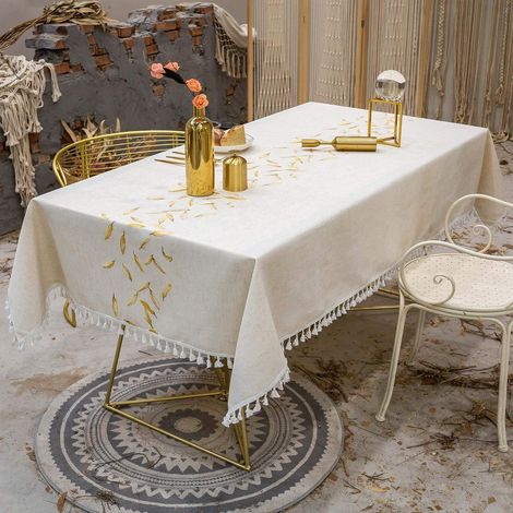 Nappe rectangulaire, antitache, lavable, pour la cuisine