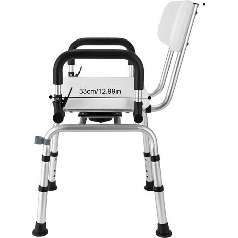 Silla de ducha giratoria de 360°, capacidad de 180 kg. (1/2)