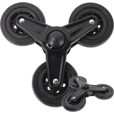 Roues triangulaires pour chariot de courses – Plastique léger – Réduction du bruit – Parfaites pour escaliers – Lot de 2 pièces