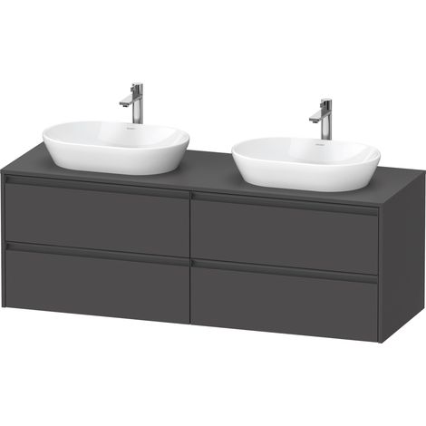 Duravit Ketho.2 bâti-support pour lavabo, découpe de la vasque (1/2)