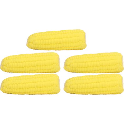 Lot de 5 jouets à mâcher interactifs en latex, imitation maïs, pour chiots de petite, moyenne et grande taille, avec son, pour la dentition. (1/5)
