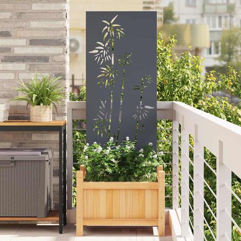 Garden Privacy Screen Anthracite 50 x 140 cm Cold-rolled steel vidaXL