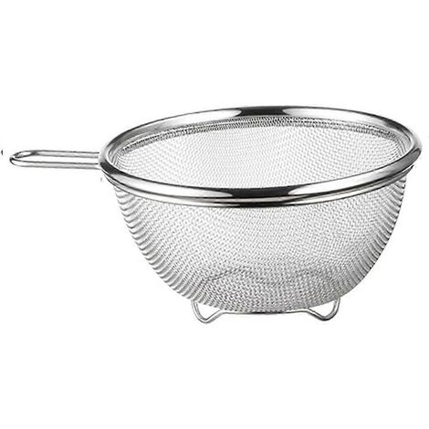 Panier à riz en acier inoxydable à mailles fines, égouttoir portable multifonctionnel en acier inoxydable pour fruits et légumes-Small (1/5)