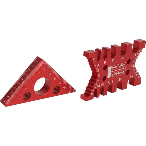 Jeu de calibres à tenon et de jauge triangulaire, outil de mesure pour table de scie à défonceuse, bloc de mesure pour le travail du bois (1/5)