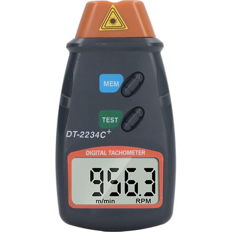 Tachymètre numérique laser sans contact pour tour (tr/min) (1/5)