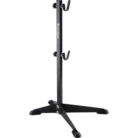 Fahrradständer, robuste Stahlkonstruktion, platzsparendes Design, schwarz (1/2)