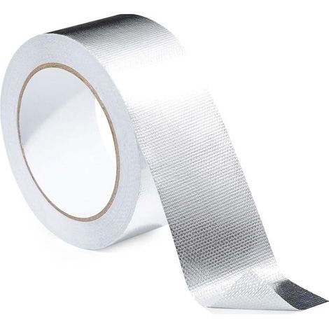 10 m x 50 mm Aluminiumfolien-Dichtungsband, Aluminiumklebeband, metallisches Dichtungsband für Hochtemperatur-Lüftungskanäle, Isolierung und Dampfsperre für Geschirrspüler (1/5)