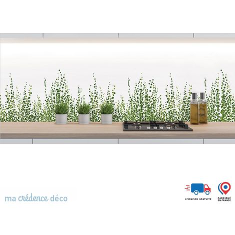 Crédence : Dessin végétation lierre 2 - Alu composite - 120 - 60 (1/3)