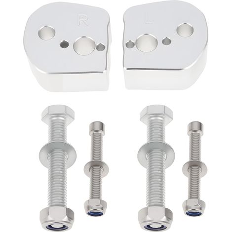 Paar 25-mm-Motorradlenkerklemmen, kompatibel mit Yamaha FJR1300 (2006–2020) – Silber (1/5)