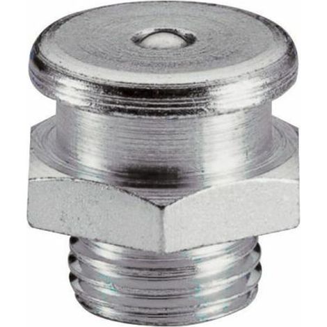 Ingrassatore dritto UMETA con testa piatta M22/L, acciaio, L.28 x Ø22 mm. (1/2)