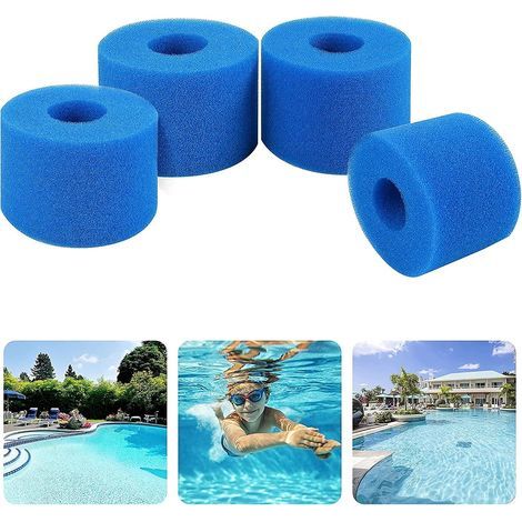 Filter Sponge - Type A - Diameter 90 mm - Length 102 mm - Opening 30 mm - For Swimming Pool And Spa - Set Of 4 (1/4)