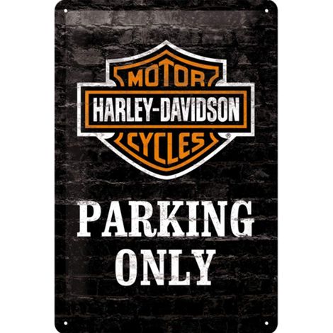 Nostalgic-Art 22231 Harley-Davidson - Parking Only, Targa in metallo retrò 20x30 cm (1/2)