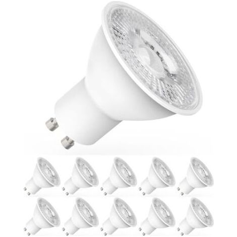 Lot de 10 spots LED GU10, MR16, ampoules 5W pour un éclairage parfait [Classe d'efficacité énergétique D] (1/4)