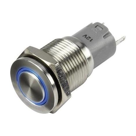 TRU COMPONENTS  LAS2GQPF-11E/B/12V/S/P Pulsante antivandalo 48 V/DC 2 A 1x Off / (On) Momentaneo Blu IP65 1 pz.