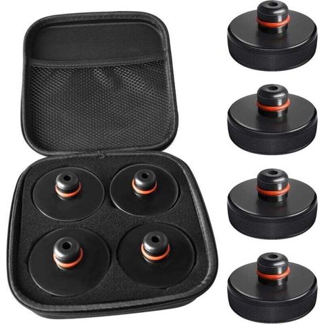 5 Pièces Tampon Cric Compatibles avec Tesla Model 3 / S / X / Y, 4 Support de Cric Tesla avec 1 Boîte de Rangement, Cale Levage Accessoires pour Véhicules Tesla (1/4)