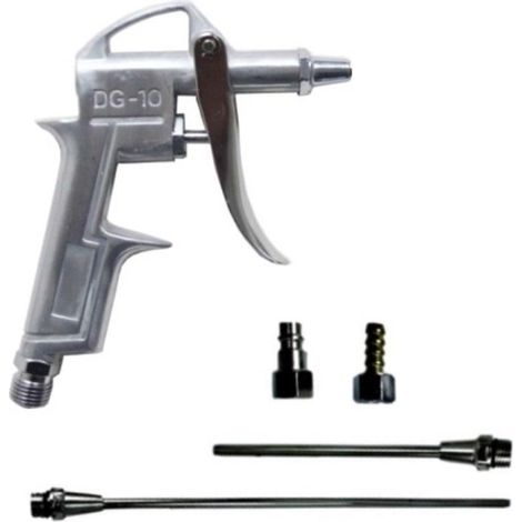 Pistola di soffiaggio per aria compressa + accessori 5 pz