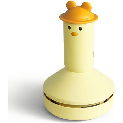 Mini aspirapolvere portatile da tavolo, aspirapolvere da tavolo a forma di cartone animato per pulire briciole, polvere, scaglie di terra, pianoforte, capelli, computer, tastiera.