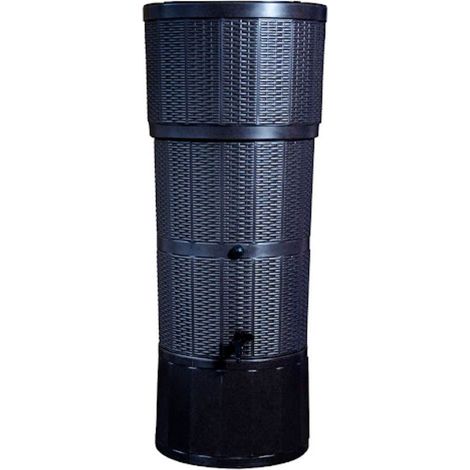 150L Graphite Polybutt Water Butt with Stand & Diverter Kit