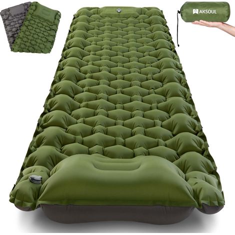 Autogonflant Tapis de Camping - 10 CM Épais Matelas Autogonflant 1 Personne Gonflable Tapis de Sol, Autogonflable Pliable Matelas de Couchage pour Voyage Trekking Randonnée (1/5)