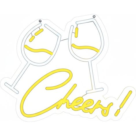 Neon Luminaire Cheers - 42 x 34 cm - 10 W - Éclairage LED pour Décoration Bar Salon Fête Horeca - 1 Pièce (1/5)