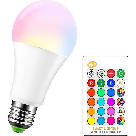 10W RGBW LED Ampoule E27 Changement de couleur Atmosphere éclairage LED lampe Party Bar KTV Lumières Décoratif mode Strobe Fade flash RVB + blanc chaud (1PCS) (1/5)