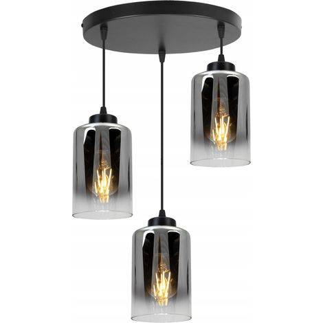 Suspension moderne et élégante avec abat-jour en verre (1/5)